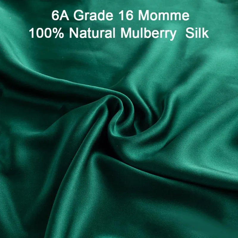 SILK PILLOWCASE MATCHED WITH SLEEPING MASK AND HAIR BAND