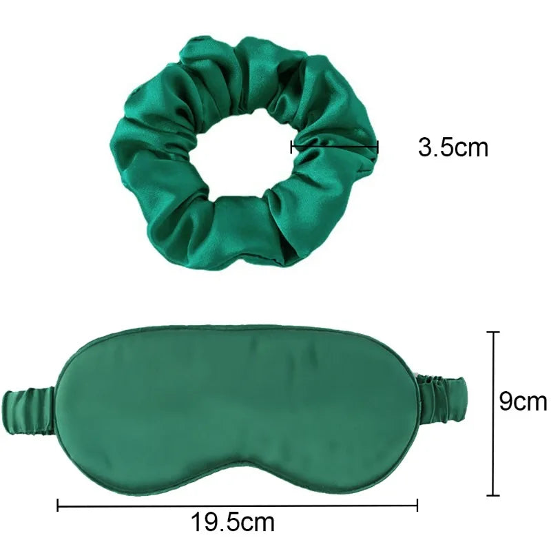 SILK PILLOWCASE MATCHED WITH SLEEPING MASK AND HAIR BAND