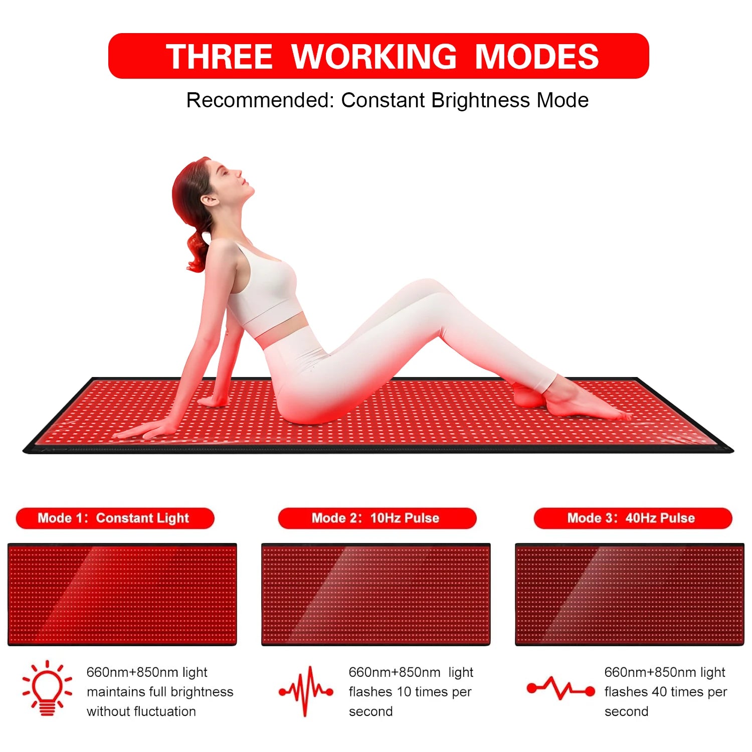 RED LIGHT THERRAPY HEATING PAD